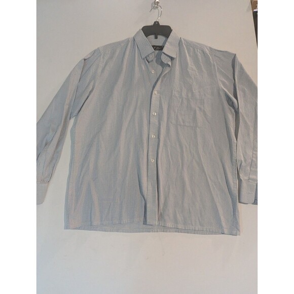 Sero by Forsyth Other - Sero Fairdeal Sz 42 Mens Shirt Blue Check Long Sleeve Button Up Front